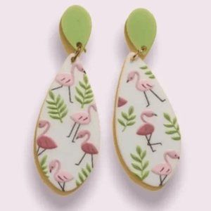 Flamingo trendy earrings